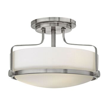 Hinkley Harper 3-Light Semi-Flush Ceiling Light In Brushed Nickel