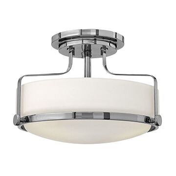 Hinkley Harper 3-Light Semi-Flush Ceiling Light In Chrome
