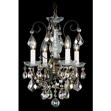 New Orleans Four Light Chandelier in Heirloom Gold by Schonbek