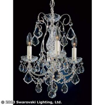New Orleans Four Light Chandelier in Silver by Schonbek