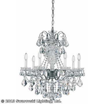 New Orleans Seven Light Chandelier in Black Pearl by Schonbek