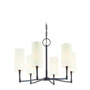 Dillon Six Light Chandelier in Old Bronze by Hudson Valley