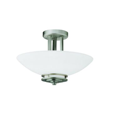 Hendrik Two Light Semi Flush Mount in Brushed Nickel by Kichler