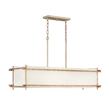 Hinkley Tress 6-Light Linear Chandelier In Champagne Gold