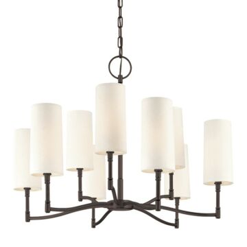 Dillon Nine Light Chandelier in Old Bronze by Hudson Valley