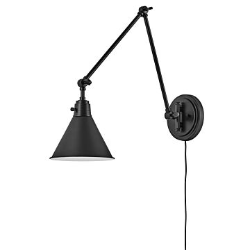 Hinkley Arti 1-Light Wall Sconce In Black