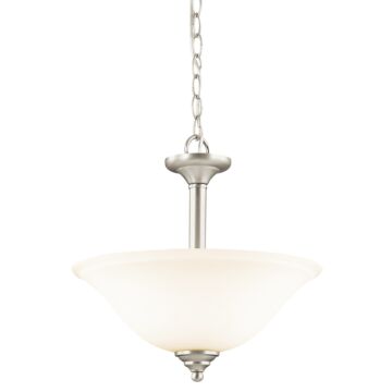 Wynberg Two Light Pendant Semi Flush Mount in Brushed Nickel by Kichler