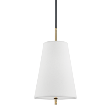 Bowery One Light Pendant in Aged Old Bronze by Hudson Valley