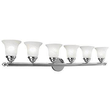 Neptune 6-Light Bathroom Vanity Light in Polished Chrome
