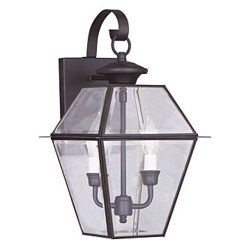 Westover 2-Light Outdoor Wall Lantern in Bronze