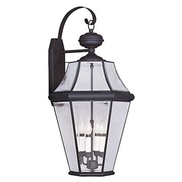 Georgetown 4-Light Outdoor Wall Lantern in Bronze