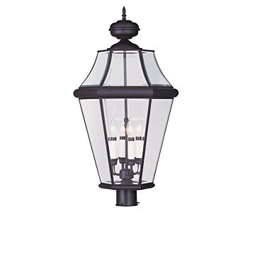 Georgetown 4-Light Outdoor Post Lantern in Bronze