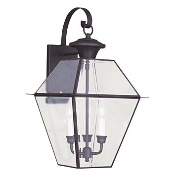 Westover 3-Light Outdoor Wall Lantern in Bronze