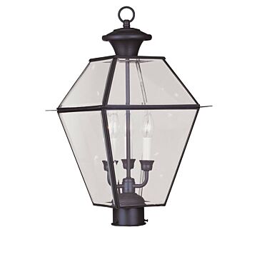 Westover 3-Light Post-Top Lanterm in Bronze