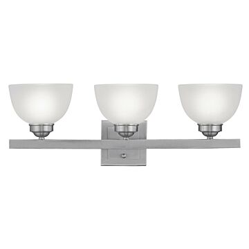 Somerset 3-Light Bathroom Vanity Light in Brushed Nickel