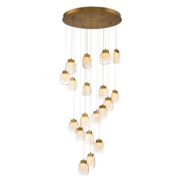 Eurofase Paget 19-Light Chandelier in Gold
