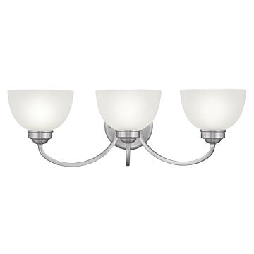 Somerset 3-Light Bathroom Vanity Light in Brushed Nickel