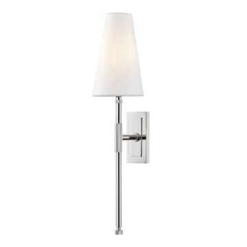 Bowery One Light Wall Sconce in Polished Nickel by Hudson Valley