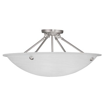 Oasis 4-Light Ceiling Mount in Brushed Nickel