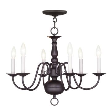 Williamsburgh 6-Light Chandelier in Bronze