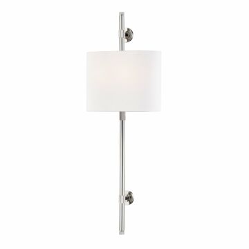 Bowery Two Light Wall Sconce in Polished Nickel by Hudson Valley