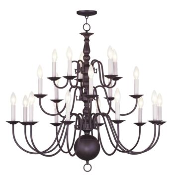 Williamsburgh 20-Light Chandelier in Bronze