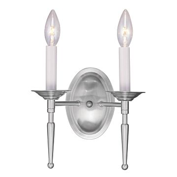 Williamsburgh 2-Light Wall Sconce in Brushed Nickel