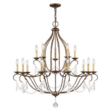 Chesterfield 15-Light Chandelier in Hand Applied Venetian Golden Bronze