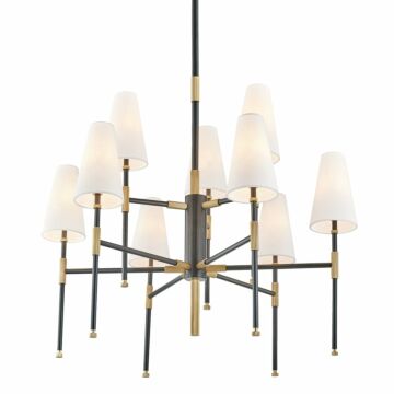 Bowery Nine Light Chandelier in Aged Old Bronze by Hudson Valley