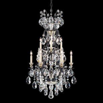 Renaissance Ten Light Chandelier in Black by Schonbek