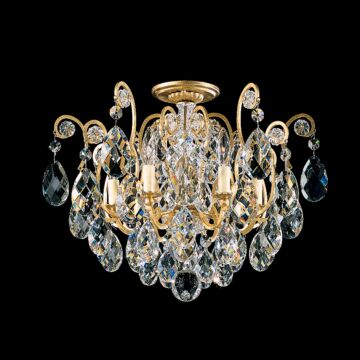 Renaissance Six Light Semi Flush Mount in Heirloom Gold by Schonbek