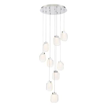 Eurofase Paget 9-Light Chandelier in Chrome