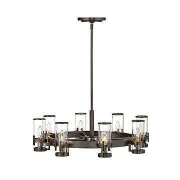 Hinkley Reeve 8-Light Pendant In Black Oxide