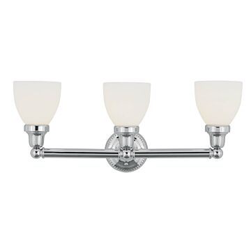 Classic 3-Light Bathroom Vanity Light in Polished Chrome
