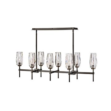 Hinkley Ana 8-Light Linear Chandelier In Black Oxide