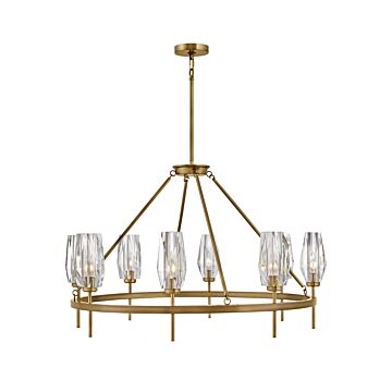 Hinkley Ana 8-Light Pendant In Heritage Brass