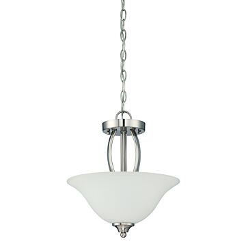 Craftmade Northlake 2 Light 14 Inch Ceiling Light in Satin Nickel