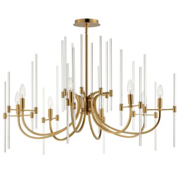 Divine Eight Light Chandelier in Heritage by Maxim