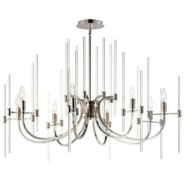 Divine Eight Light Chandelier in Polished Nickel by Maxim