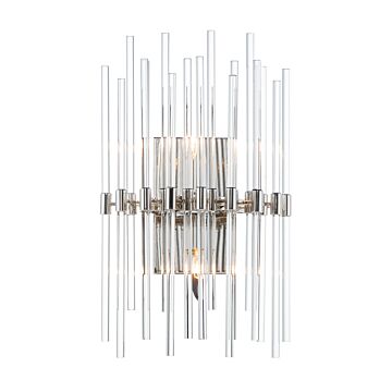 Divine Two Light Wall Sconce in Polished Nickel by Maxim