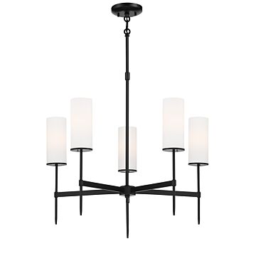 Minka Lavery 5 Light Transitional Chandelier in Coal