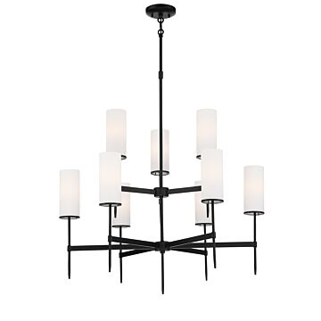 Minka Lavery 9 Light Transitional Chandelier in Coal