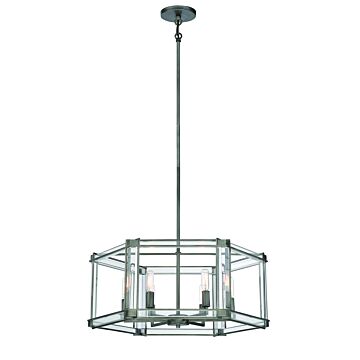 Minka Lavery 6 Light Pendant Light in Painted Antique Nickel