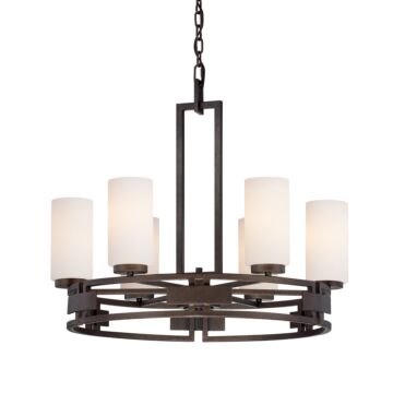 Del Ray 6-Light Chandelier in Flemish Bronze