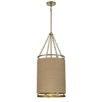Minka Lavery 4 Light Pendant Light in Soft Brass