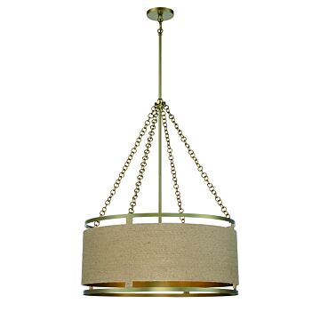 Minka Lavery 6 Light Pendant Light in Soft Brass