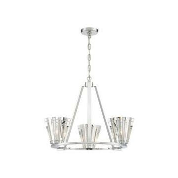 Eurofase Ricca 3-Light Chandelier in Chrome