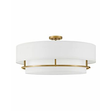 Hinkley Graham 4-Light Semi-Flush Ceiling Light In Lacquered Brass