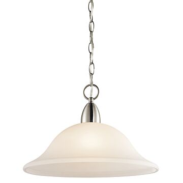 Nicholson One Light Pendant in Brushed Nickel by Kichler