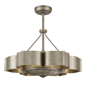 Stockholm Six Light Fan D'lier in Silver Patina by Savoy House